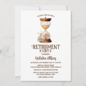 Zandjes van Time Floral Hourglass Retirement Kaart (Voorkant)