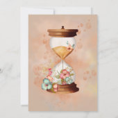 Zandjes van Time Floral Hourglass Retirement Kaart (Achterkant)