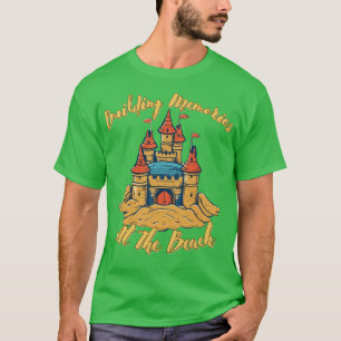Zandkasteel bouwherinneringen aan het strand t-shirt