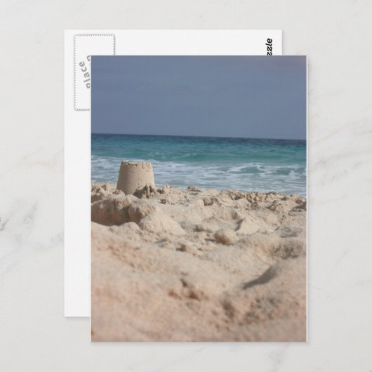 zandkasteel briefkaart (Voorkant / Achterkant)