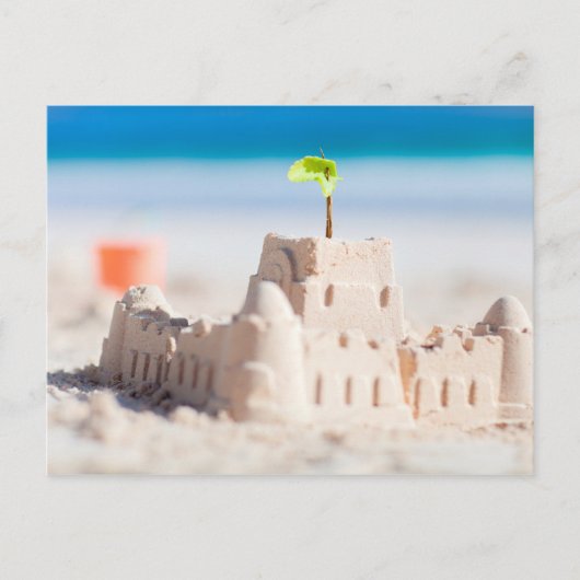 Zandkasteel Briefkaart (Voorkant)