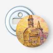 zandkasteel button flesopener (Voorkant)