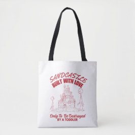 Zandkasteel: gebouwd met liefde tote bag