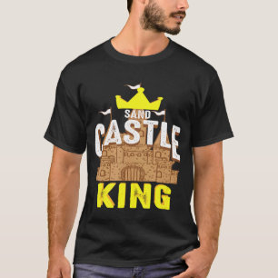 Zandkasteel Koning Cute Miniatuur Kasteel Strand T-shirt