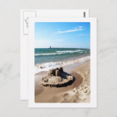 Zandkasteel langs Lake Michigan Briefkaart (Voorkant / Achterkant)