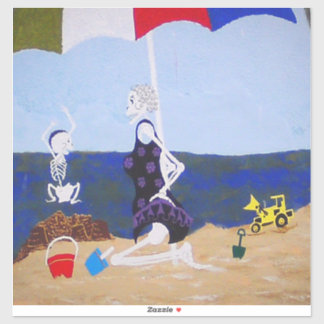 Zandkasteel met oma sticker