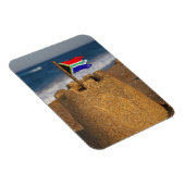 Zandkasteel met Zuid-Afrikaanse vlag, Umhlanga Magneet (Rechterzijde)