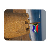 Zandkasteel met Zuid-Afrikaanse vlag, Umhlanga Magneet (Horizontaal)