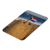 Zandkasteel met Zuid-Afrikaanse vlag, Umhlanga Magneet (Linkerzijde)