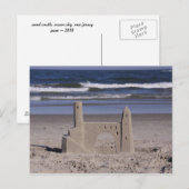 zandkasteel, oceaanstad briefkaart (Voorkant / Achterkant)