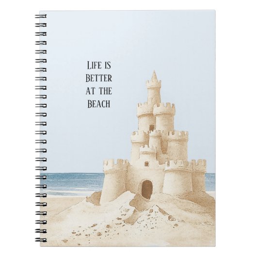 Zandkasteel Oceaanstrand Notitieboek (Voorkant)