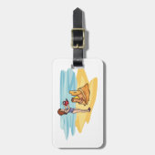 Zandkasteel op het strand bagagelabel (Voorkant verticaal)