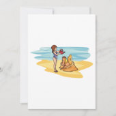 Zandkasteel op het strand kaart (Voorkant)