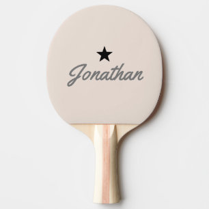 Zandkasteel Roze Vintage BK Star Handtekening Tafeltennisbatje