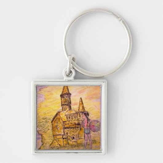 zandkasteel sleutelhanger (Voorkant)