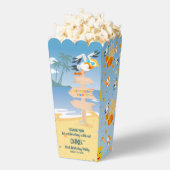 Zandkasteel strand leuk baby boy verjaardagsfeestj bedankdoosjes (Popped)