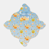 Zandkasteel strand leuk baby boy verjaardagsfeestj bedankdoosjes (Uitgevouwen)