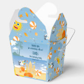 Zandkasteel strand leuk baby boy verjaardagsfeestj bedankdoosjes (Geopend)