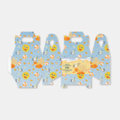 Zandkasteel strand leuk baby boy verjaardagsfeestj bedankdoosjes (Uitgevouwen)