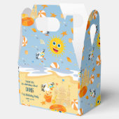 Zandkasteel strand leuk baby boy verjaardagsfeestj bedankdoosjes (Geopend)