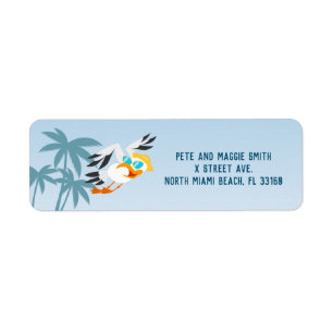 Zandkasteel strand leuk baby boy verjaardagsfeestj etiket