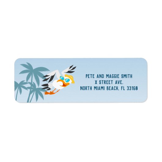 Zandkasteel strand leuk baby boy verjaardagsfeestj etiket (Voorkant)