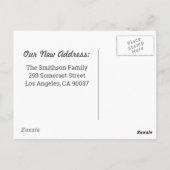 Zandkasteel We zijn verhuisd Grappige verhuisberic Briefkaart (Achterkant)