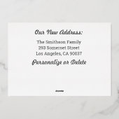 Zandkasteel We zijn verhuisd Grappige verhuisberic Folie Feestdagenkaart (Achterkant)