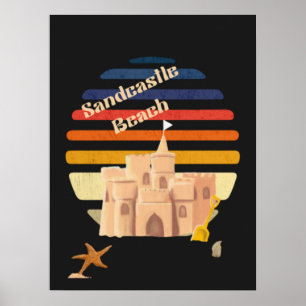  zandkastelen in het zand poster
