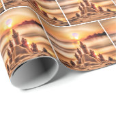 Zandkastelen op Sunset Beach Cadeaupapier (Rol Hoek)