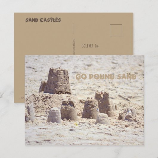 Zandkastelen Post Kaart (Voorkant / Achterkant)