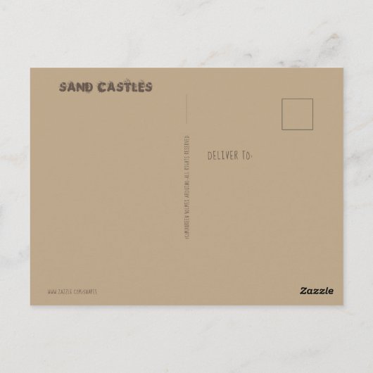 Zandkastelen Post Kaart (Achterkant)