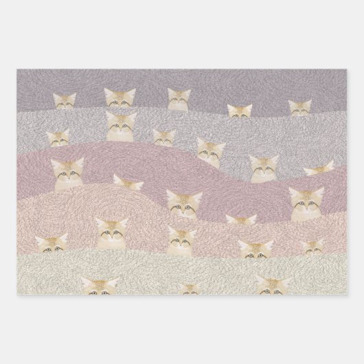 Zandkatten — Papierbladen overvullen Inpakpapier Vel (Voorkant 2)