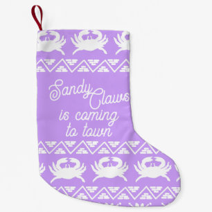 Zandklauwen nautische krab kleine kerstsok