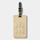 Zandkleur harten bagagelabel (Voorkant verticaal)
