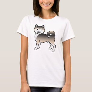 Zandkleurige Alaskan Malamute Schattige Cartoon Ho T-shirt