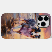 Zandkleurige Australische herdershond op het stran Case-Mate iPhone Case (Achterkant (horizontaal))