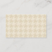 Zandkleurige houndstooth visitekaartje (Voorkant)