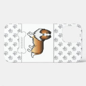 Zandkleurige Sheltie Met Pooten, Hondenbot & Naam Case-Mate iPhone Case (Achterkant (horizontaal))