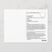 zandkoekoek briefkaart (Achterkant)