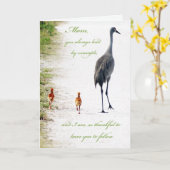 Zandkraan met babyKaart Kaart (Gele Bloem)