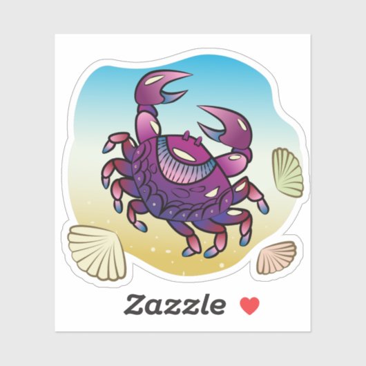 Zandkrab Sticker (Vel)