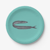 Zandlancering Sandaal Aal Papieren Bordje (Voorkant)