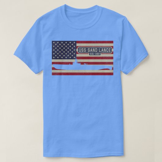 Zandlans SS381 Onderzeeër  Distress Amer T-shirt (Design voorkant)