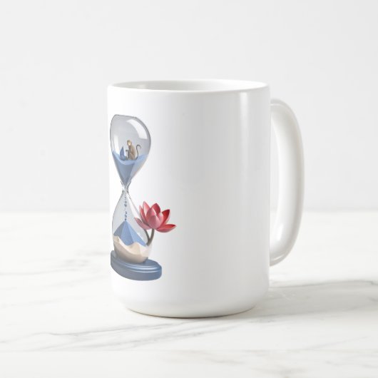 zandloper koffiemok (Voorkant rechts)