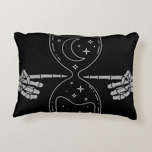 zandloper met doodskussen accent kussen (Achterkant)