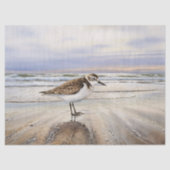 Zandloper op het strand Bird Art Decoupage Tissuepapier (Voorkant)