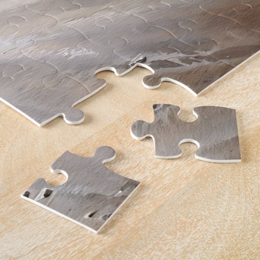 Zandloper op het strand Bird Art Legpuzzel (Zijkant)