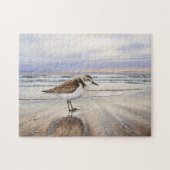 Zandloper op het strand Bird Art Legpuzzel (Horizontaal)