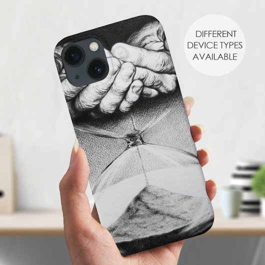 Zandloper Time Sand Hands Tekening Surrealistische Case-Mate iPhone Case